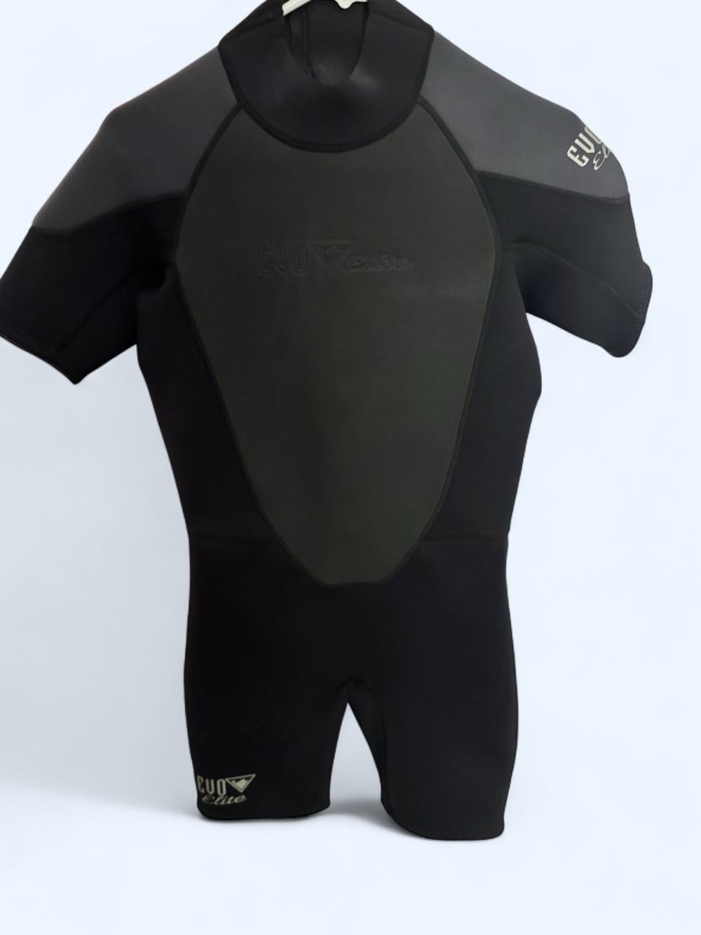 Mens Short-Sleeve Black Swim Bodysuit/Wetsuit by Evo (Elite)- Size Small